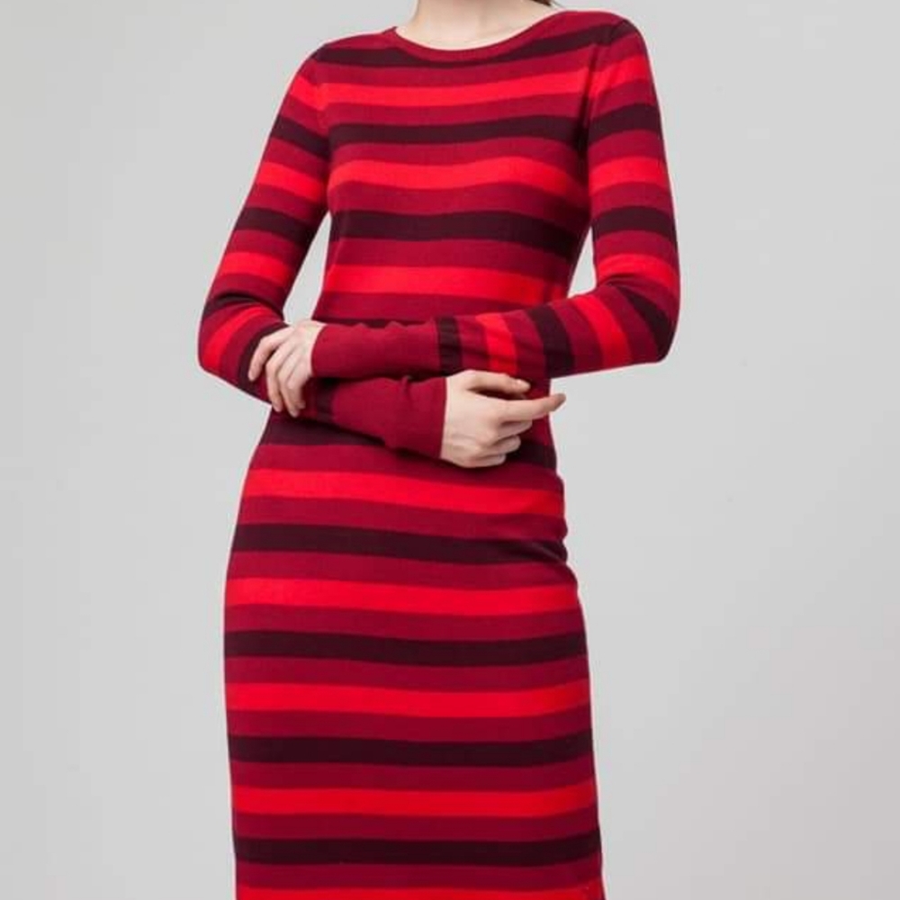 Stripped Maxi Sweater Dress